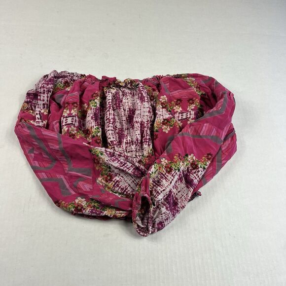 Moda Baronessa Top XS Silk Lightweight Abstract Crop Blouse Romantic Luxe Boho - Picture 9 of 10